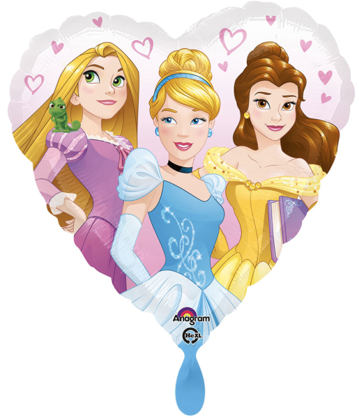 Folienballon - Disney Prinzessinnen, herzförmig - ø 43cm